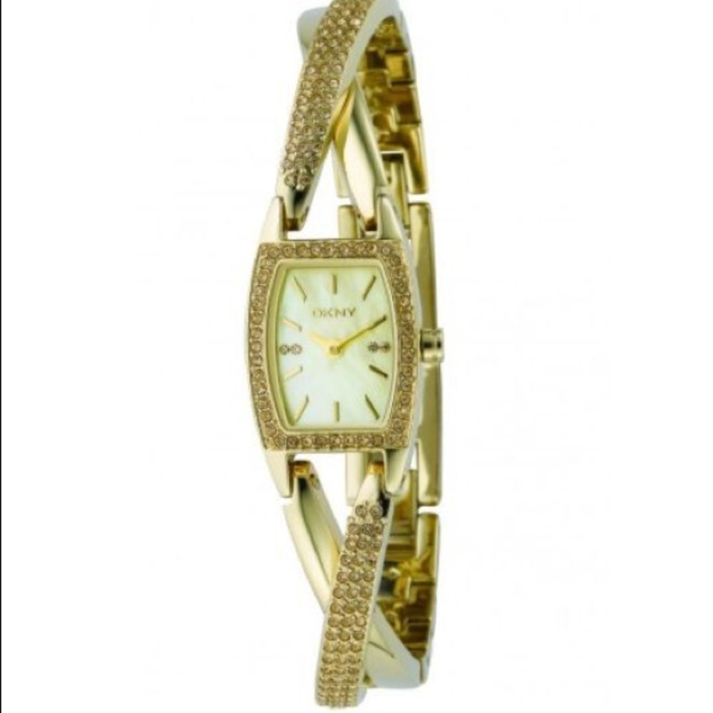 DKNY Gold plated bangle watch